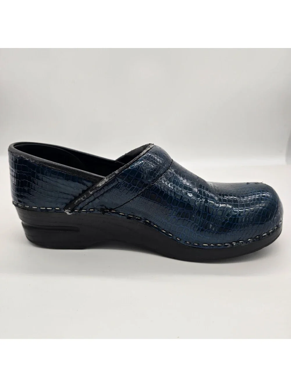 Sanita - The Original Danish Clogs - Blue Leather - Women's 39 - PreOwned